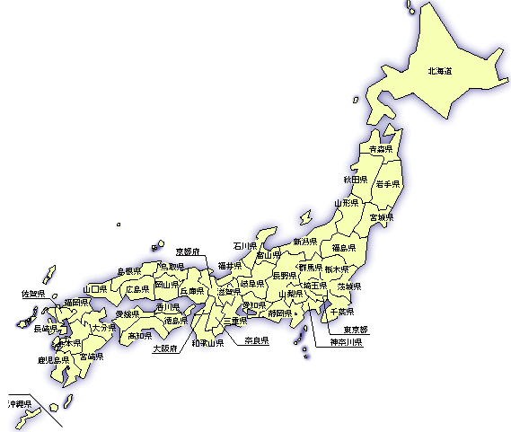 [map of Japan]